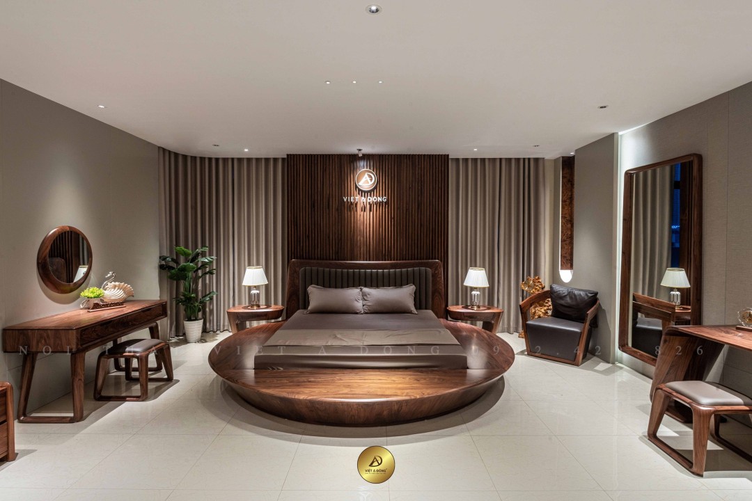 Giường ngủ gỗ óc chó CHARM GN-17